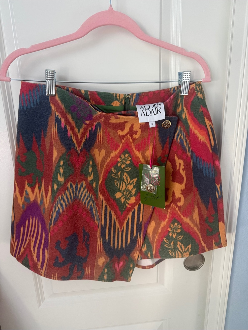Multicolor Ikat Mini Skirt